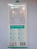 Greenoki GP-S109C white USB-C to USB-C cable in 25W charging packaging