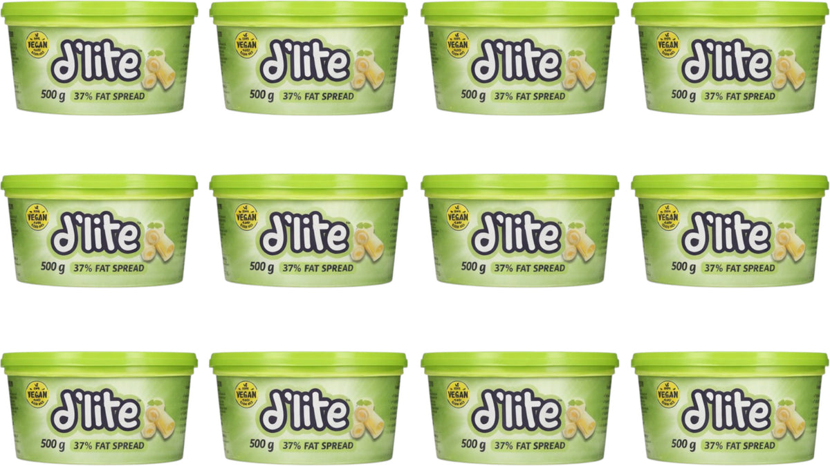 D'Lite 37% Tub Butter Spread 500g ×12