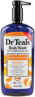 Dr Teal's Glow & Radiance Body Wash 710ml pump bottle
