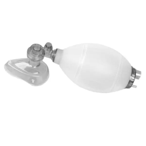Silicone resuscitation bag with patient valve and adult face mask