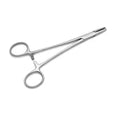 Stainless-steel Mayo-style needle holder with finger-ring handles