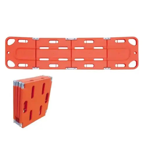 Orange HDPE folding spine stretcher board
