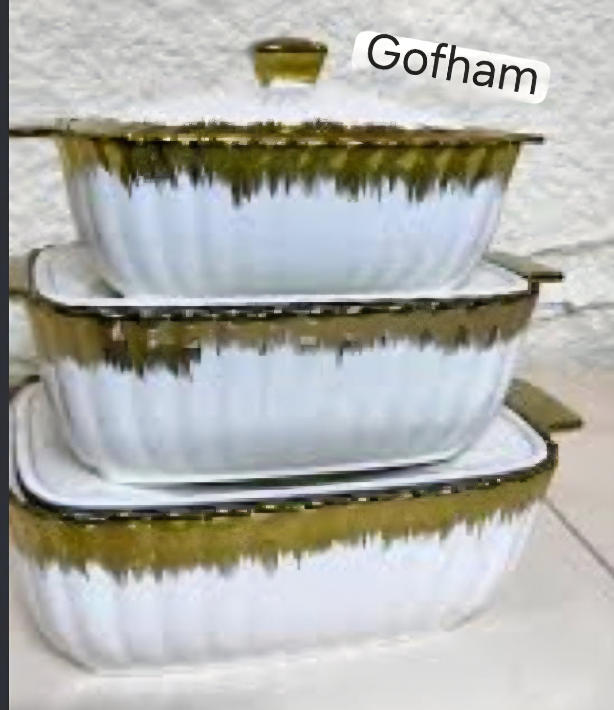 Insulated Casserole Serving Set – White and Gold