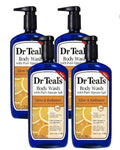 Dr Teal's Glow & Radiance Body Wash – 710ml ×4