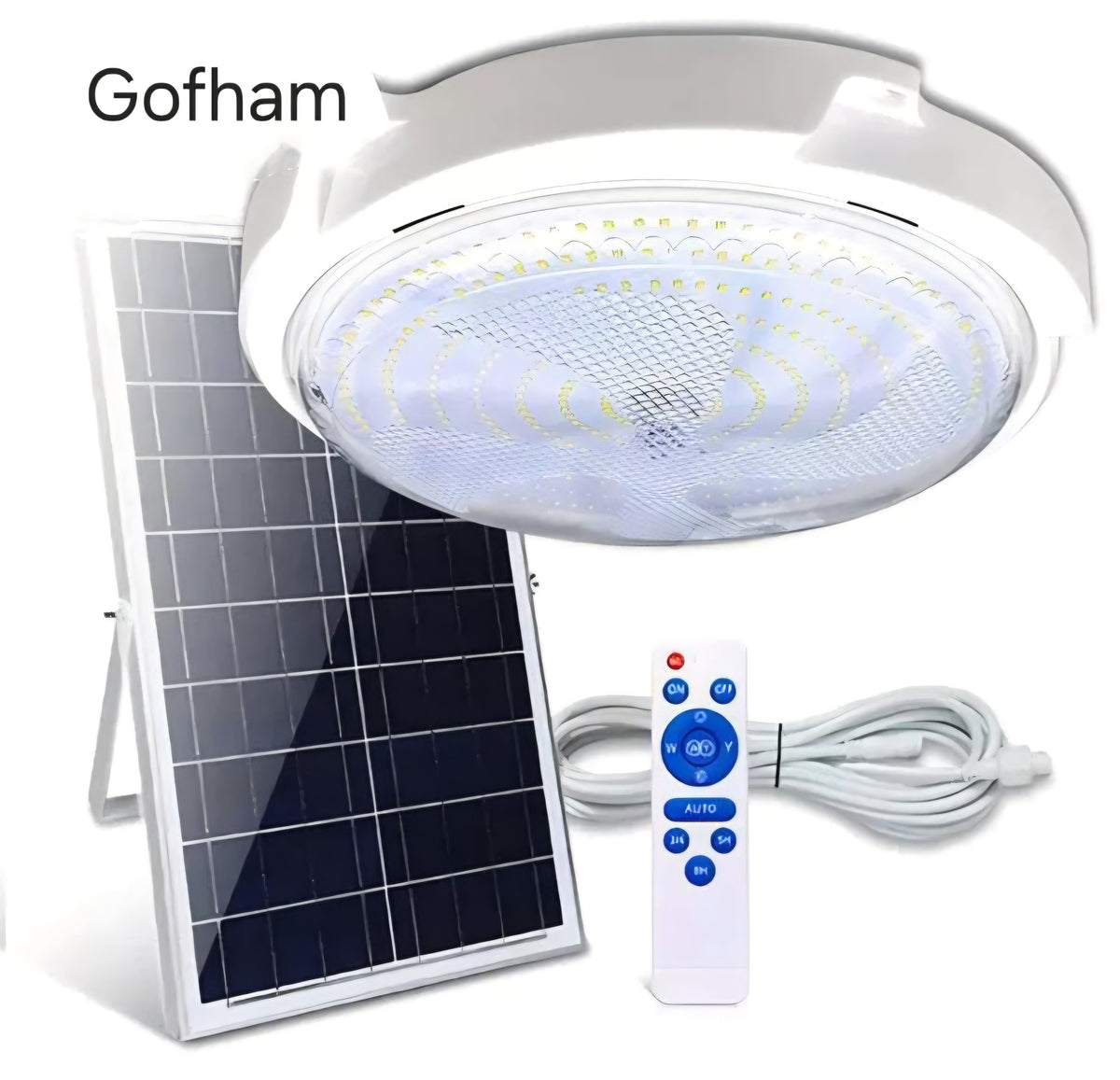 Solar LED Light Kit with Separate Panel and Remote