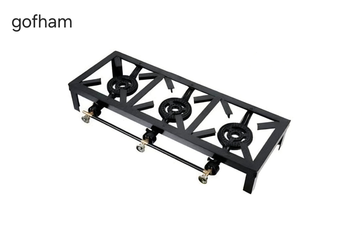 Three-Burner Gas Stove – Black