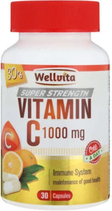 Wellvita Vitamin C 1000mg – 30 Capsules