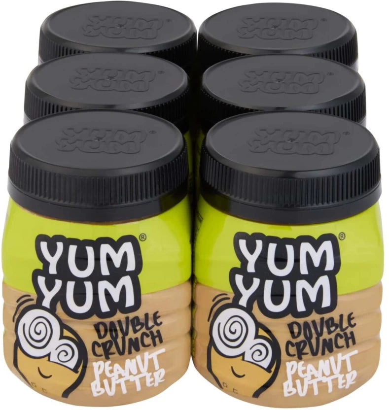 Yum Yum Double Crunch Peanut Butter 400g ×6